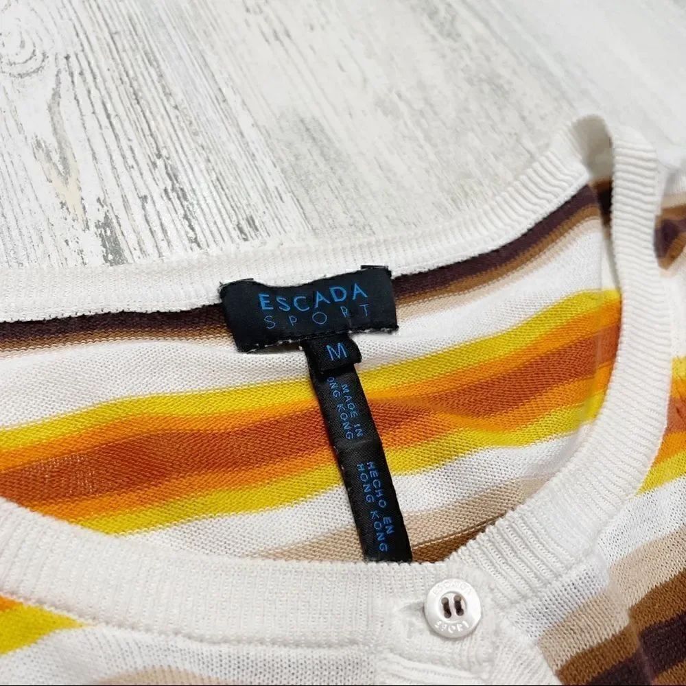 Escada Sport Multicolor Striped Cardigan - Picture 4 of 5